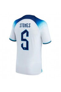 Englanti John Stones #5 Jalkapallovaatteet Kotipaita MM-kisat 2022 Lyhythihainen